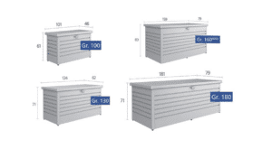 Leisuretime Storage Box Sizes - Garden Storage Solutions Dublin