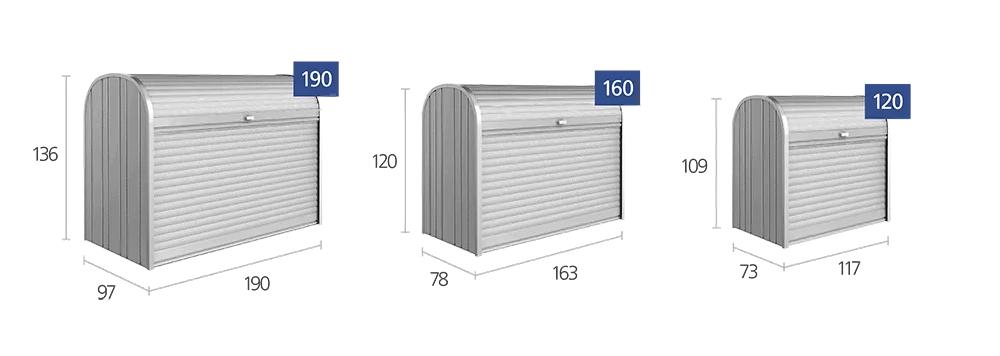 Biohort StoreMax Sizes options. Garden storage with 20 years of warranty for sale