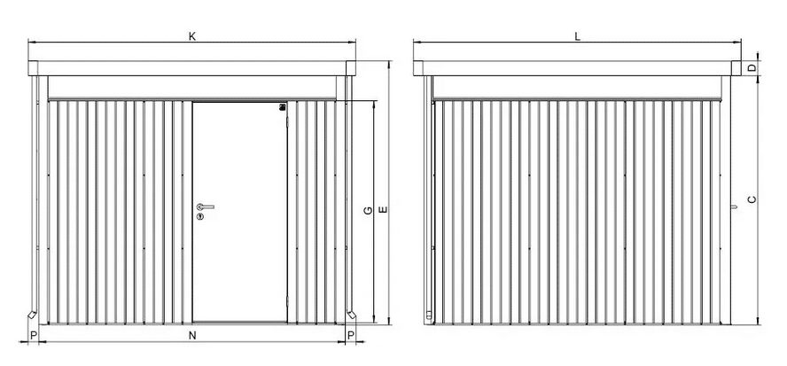 Biohort Garden Roooms Ireland highline metal shed for sale from The Outdoor Scene, Dublin 14