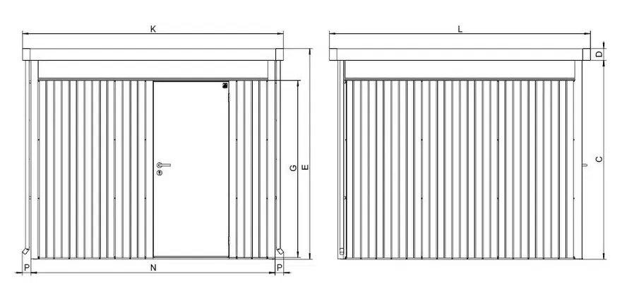 Biohort Garden Roooms Ireland highline metal shed for sale from The Outdoor Scene, Dublin 14