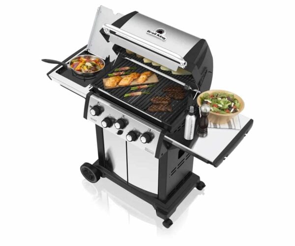 Broil King Signet 390 Gas BBQ with food