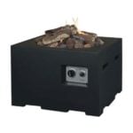 Cocoon Square Small Gas Fire - Black and Grey