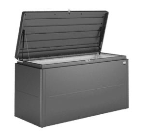 Lounge Storage Box in Metallic dark-grey colour for sale with 20 years of warranty. Buy now from outdoor scene
