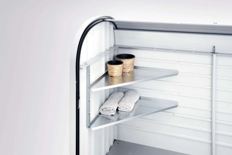 Corner Shelf for Biohort Store Max garden Storage. For sale from The Outdoor Scene goatstown Dublin