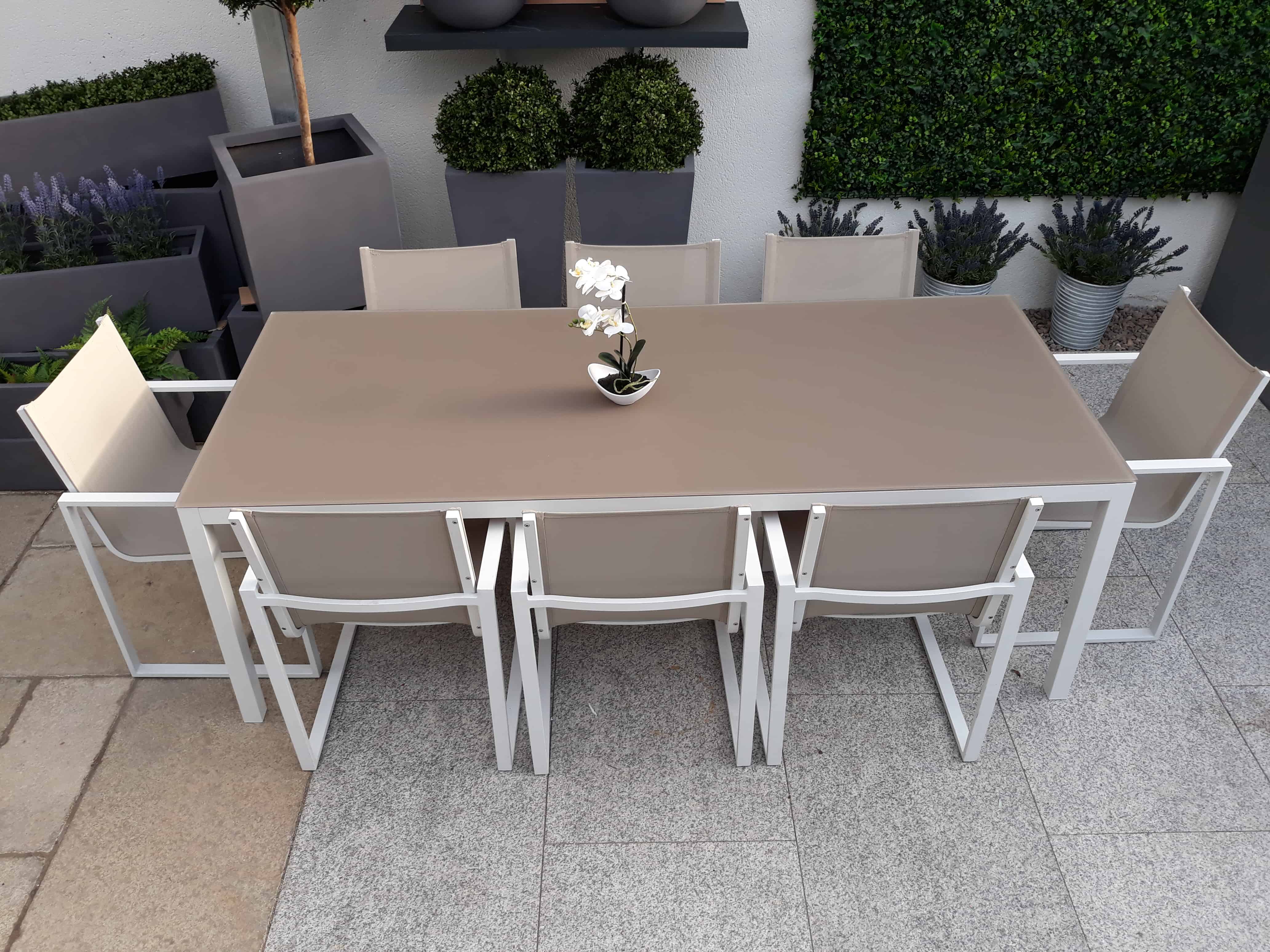 Lisbon 8 seat dining set charcoal chair outdoor furniture for sale dublin ireland