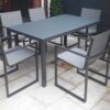 Lisbon 6 Seat Dining Set Charcoal2 - Outdoor Furniture For Sale Dublin Ireland