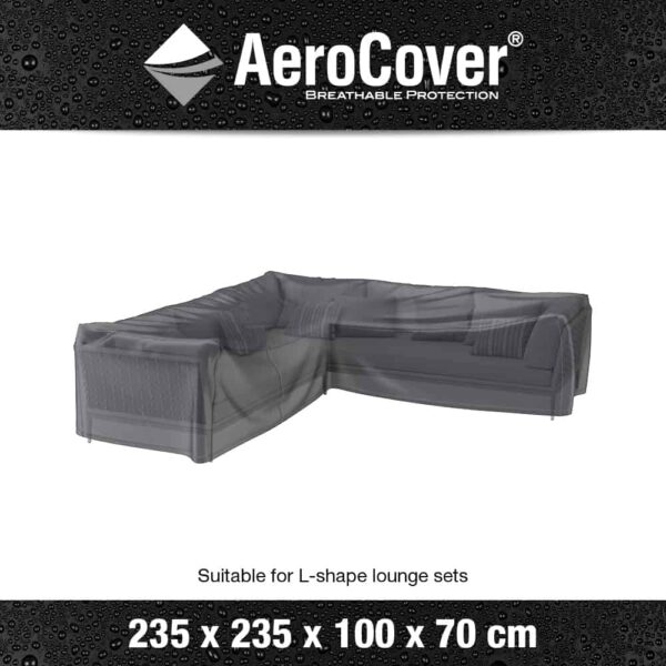 AeroCover Garden L-Shaped Sofa Set Furniture Cover 235x235x100x70cm