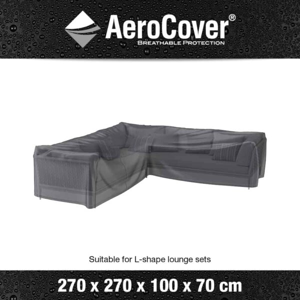 AeroCover L-Shaped Garden Sofa Set Furniture Cover 270x270x100x70cm