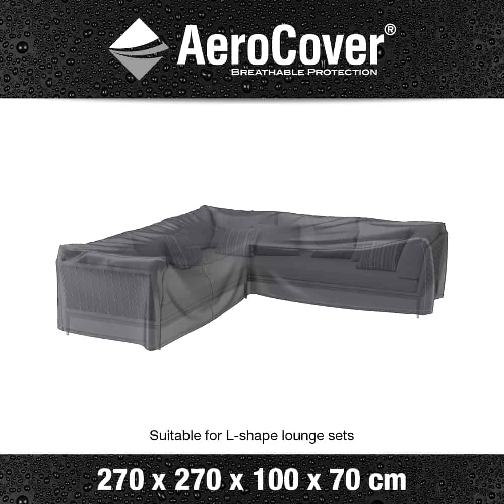 AeroCover L-Shaped Garden Sofa Set Furniture Cover 270x270x100x70cm