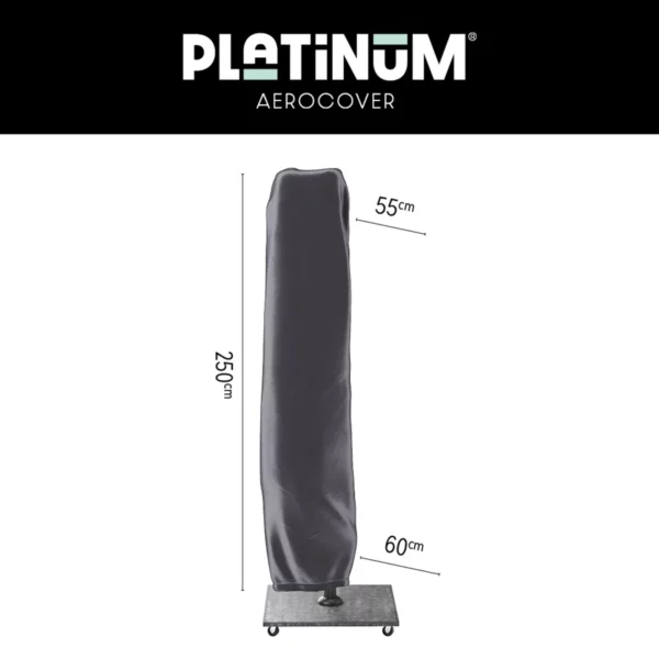 Platinum AeroCover Free-Arm Parasol Cover H250x55/60