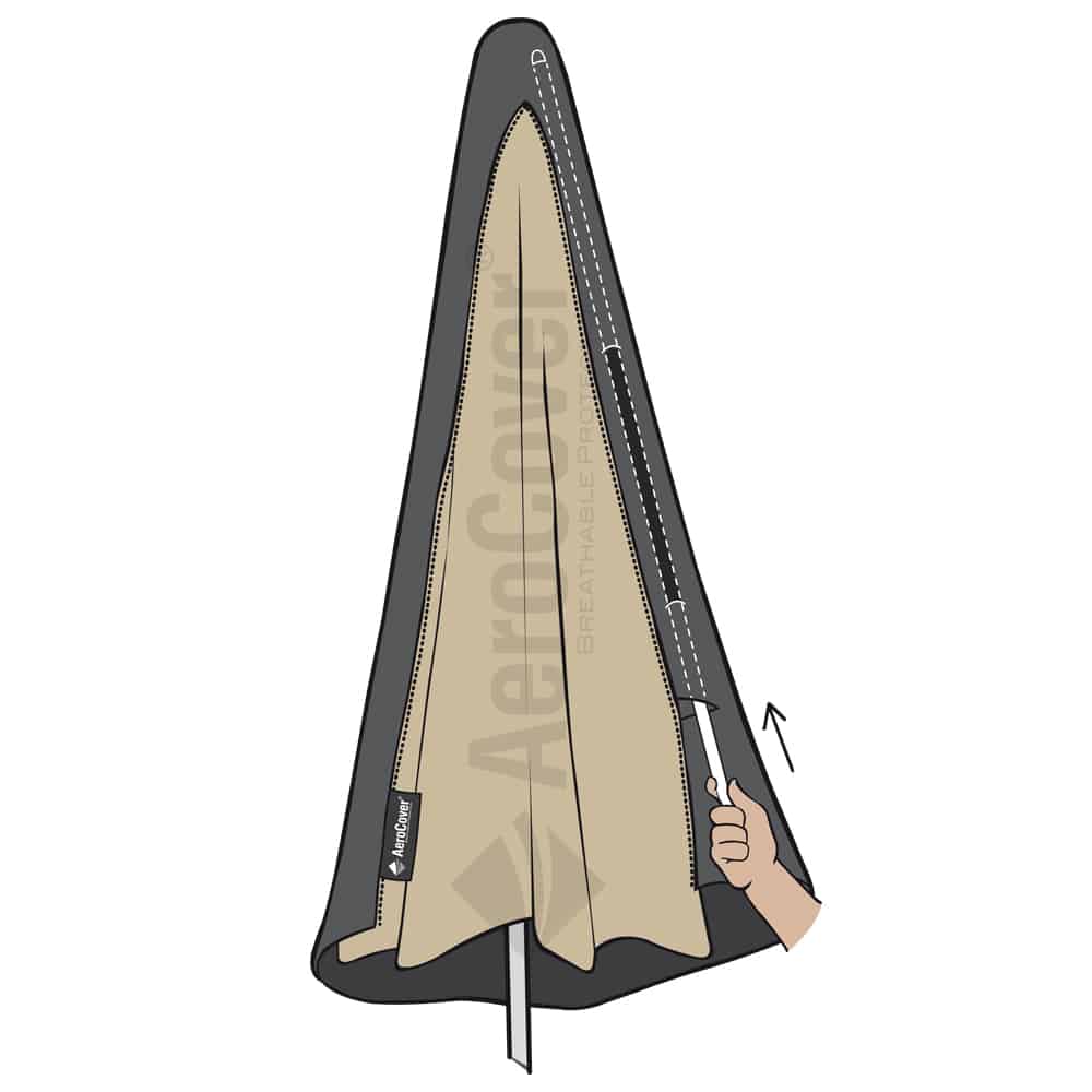 AeroCover Free-Arm Garden Parasol Cover