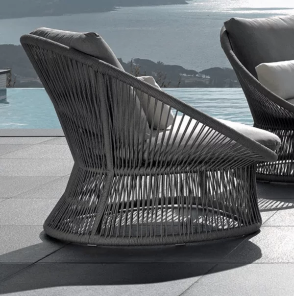Spade Aluminum Round Rope Outdoor Furniture Collection
