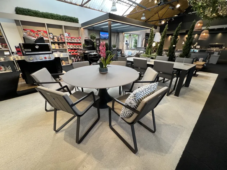 Fano 6 Seat Outdoor Dining Set with Verona Arm Chair - Garden Dining Sets For Sale Dublin