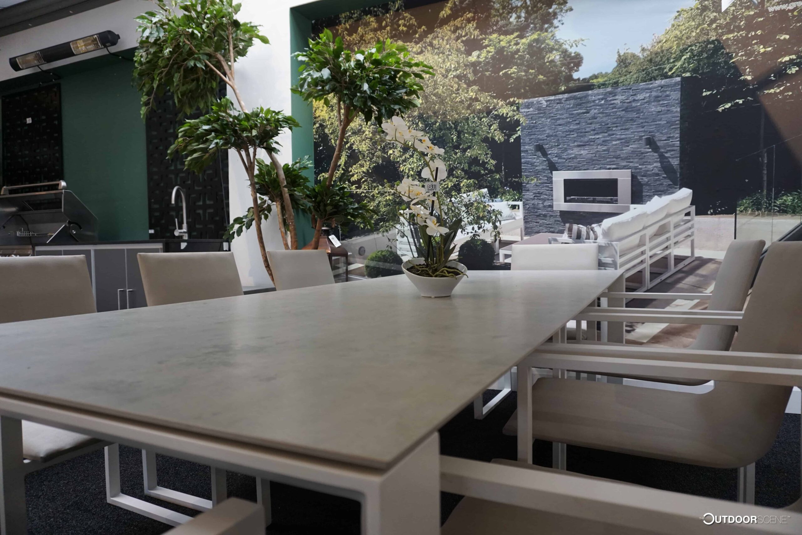Fermo Dining Table set with 8 Chairs – White