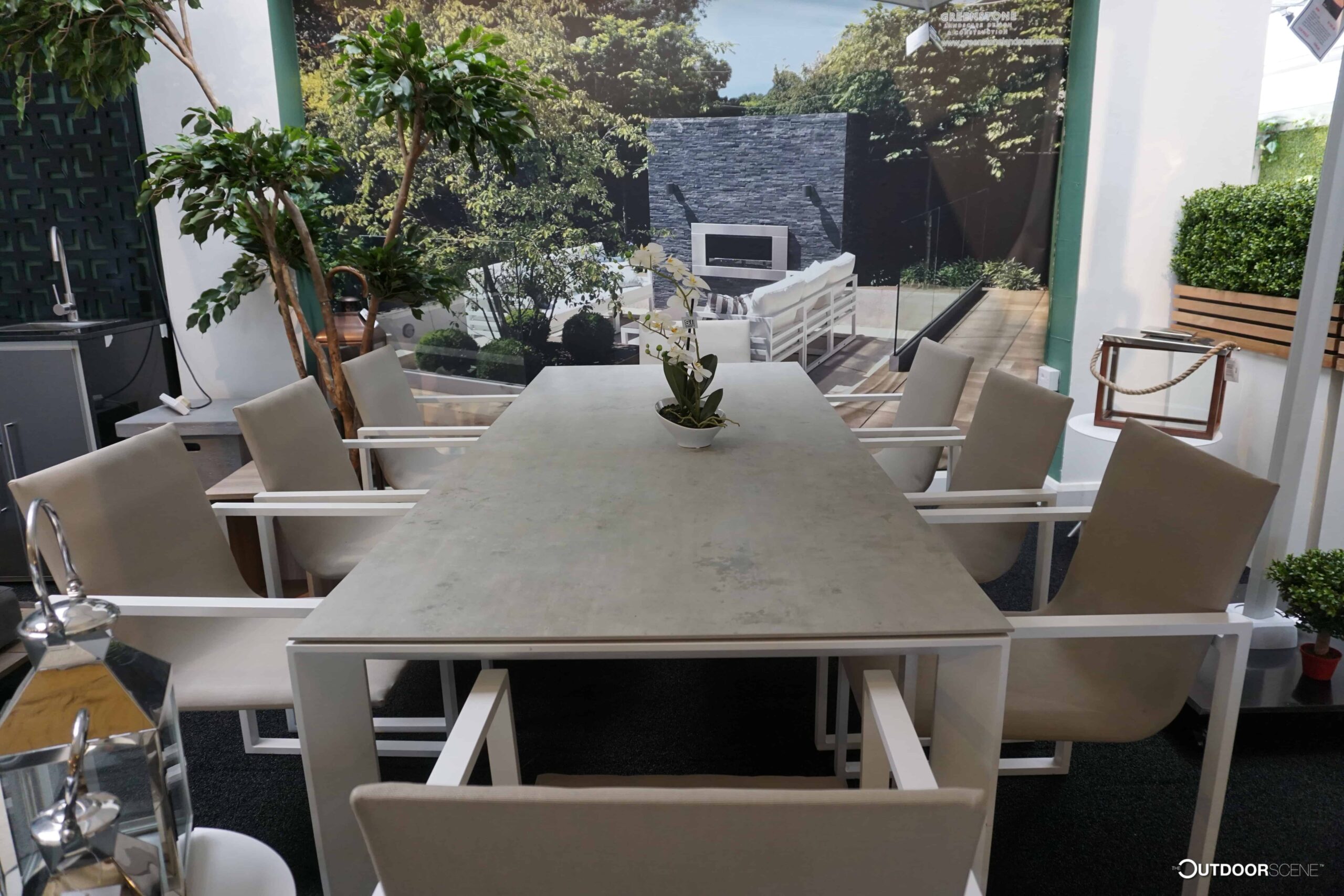 Fermo Dining Table set with 8 Chairs – White