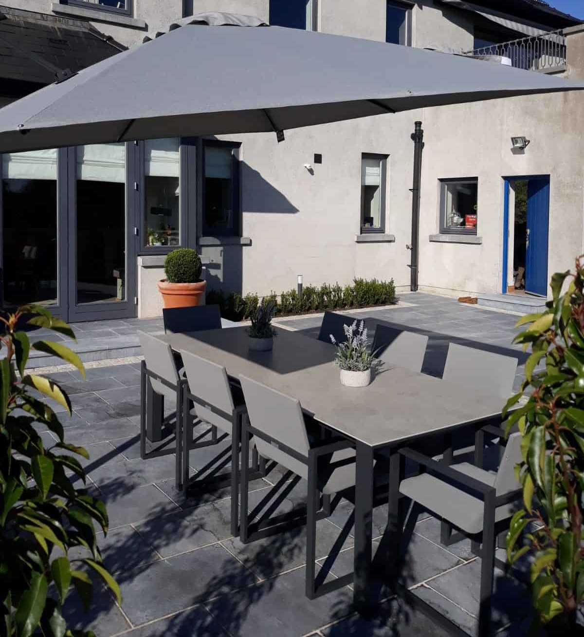 Square 8 person shop outdoor dining table