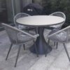 Fano Round Glass Table With 4 Spade Chairs2 - Outdoor Furniture For Sale Dublin Ireland