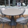 Fano Round Glass Table With 4 Spade Chairs - Outdoor Furniture For Sale Dublin Ireland