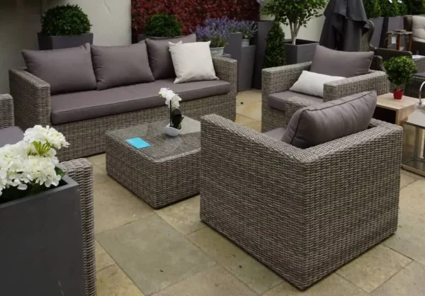 Patros Outdoor Furniture Set With 3 Seater Sofa