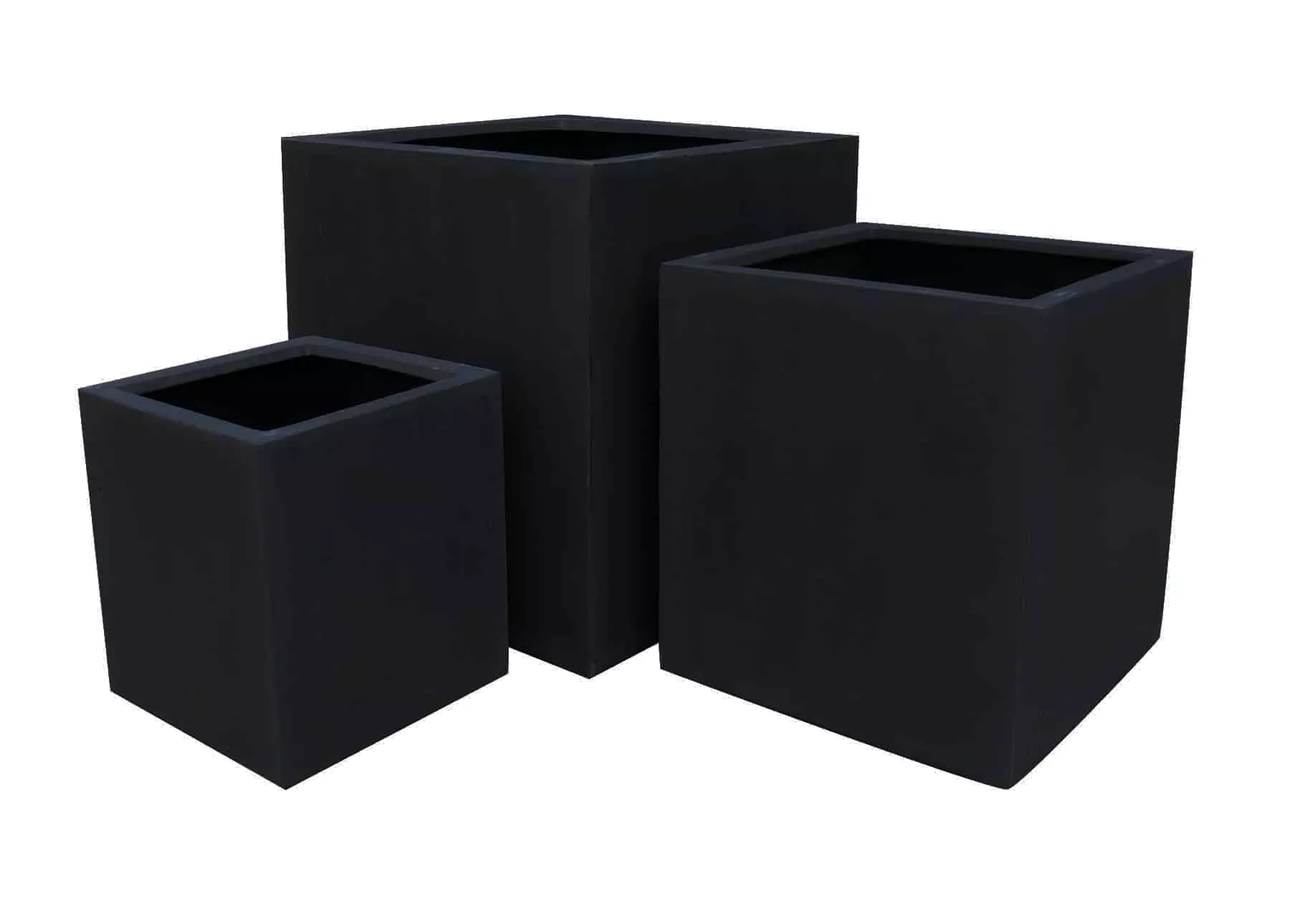 Oxford Square Fiberstone Planter Black - Garden Planters For Sale Dublin Ireland