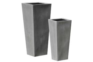 London Tapered Fiberstone Planter Grey