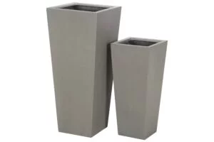 London Tapered Grey Fiberstone Planter - Planters For Sale Dublin Ireland