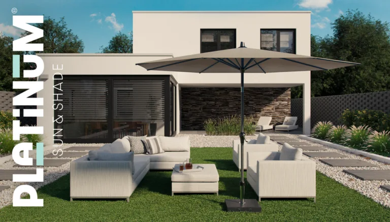 Lifestyle image of the Riva 2.5m Garden Parasol