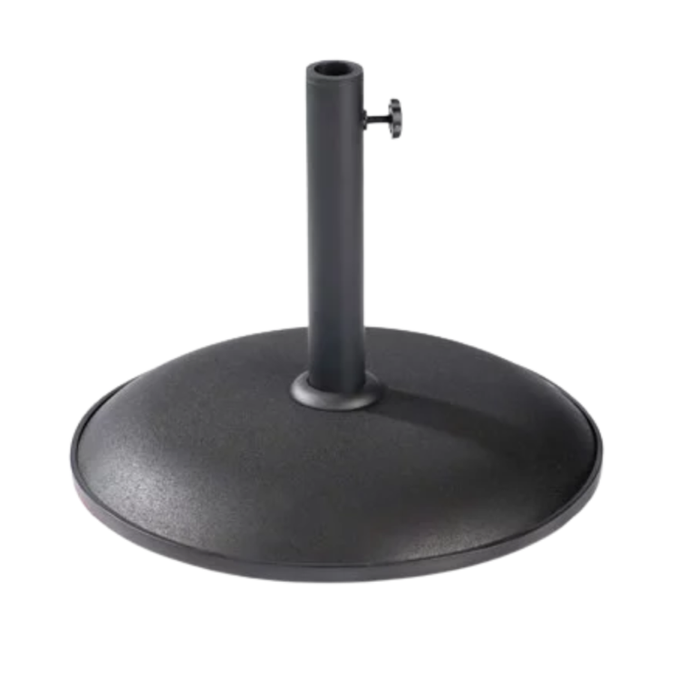 Round 15 kg garden parasol base for sale. Only compatible with center pole umbrella patio parasol