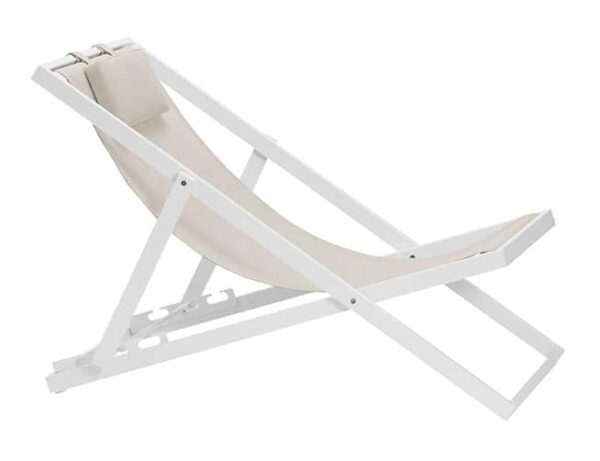 Xanthus Sling Deck Chair – White Frame