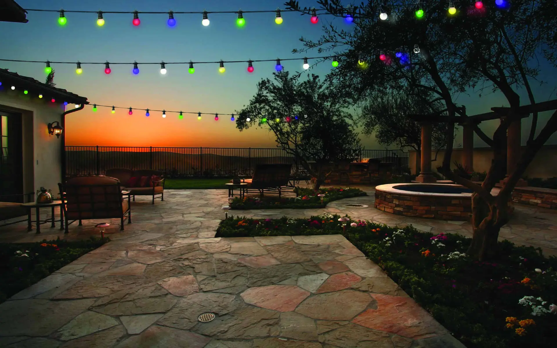 LED Festoon Connectable Lights Multi Coloured