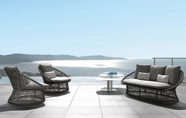 Spade Aluminum Round Rope Outdoor Furniture Collection