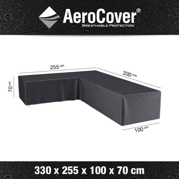 AeroCover L-Shaped Garden Sofa Set Furniture Cover Left 330x255x100xH70