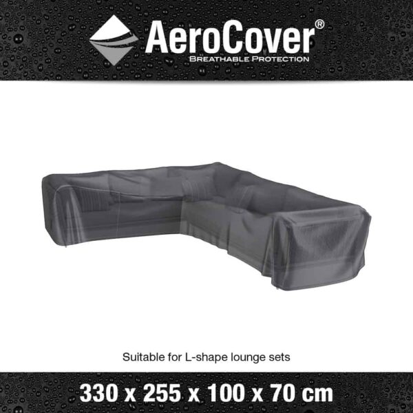 AeroCover L-Shaped Garden Sofa Set Furniture Cover Left 330x255x100xH70