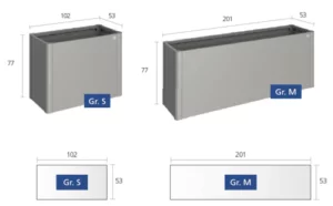 Biohort Belvedere Planter Dimensions