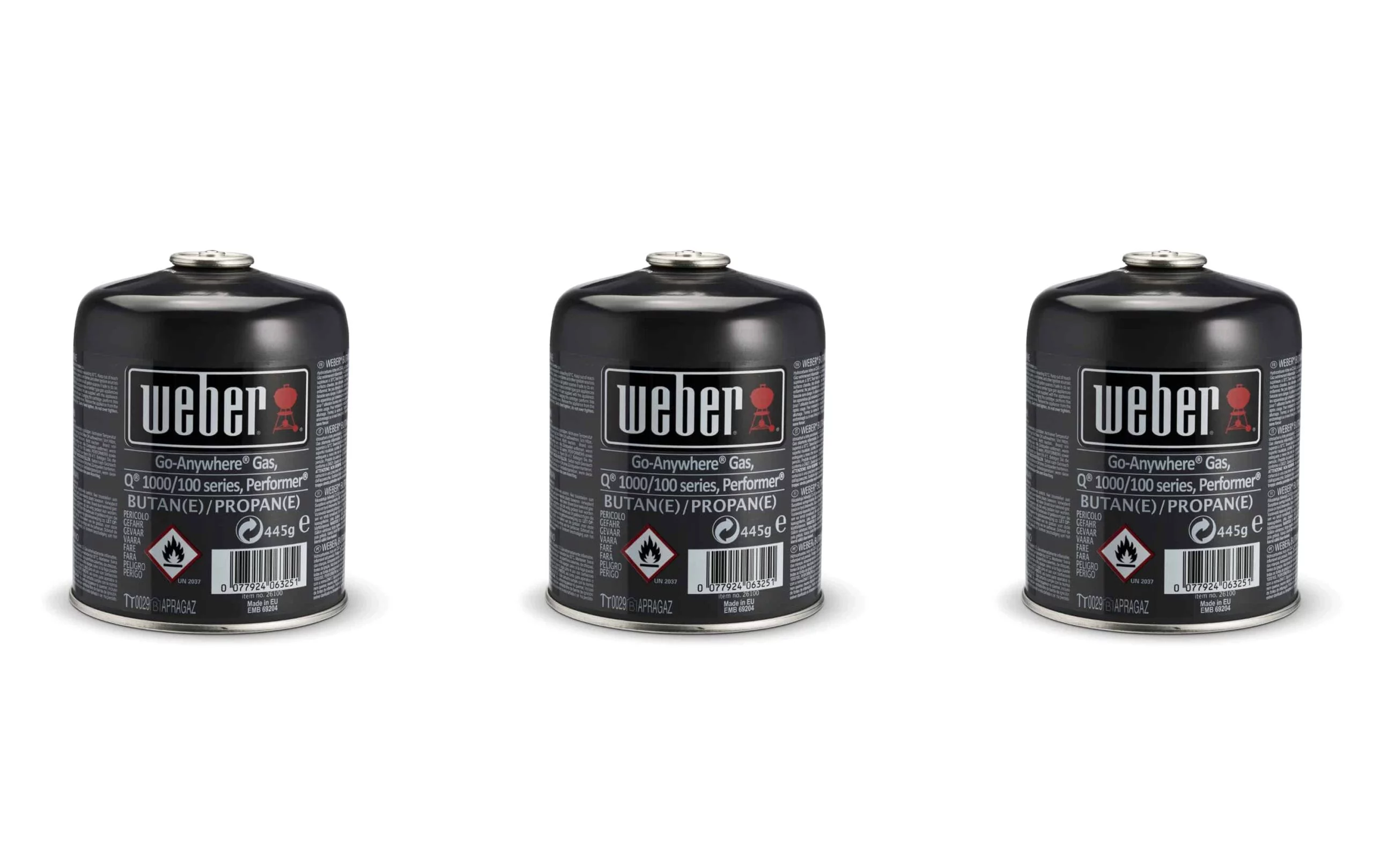 Weber Disposable Gas Canister Three Pack