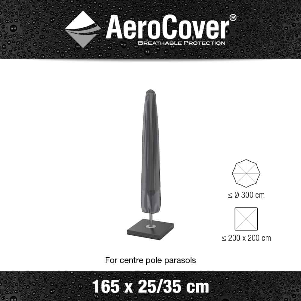 AeroCover Center Pole Garden Parasol Cover 165x35cm