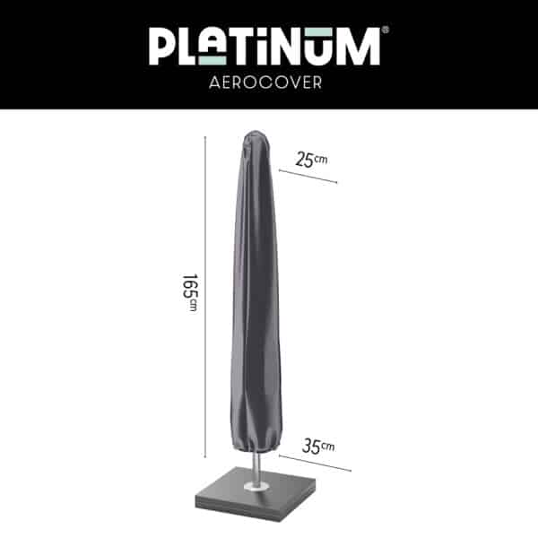 Platinum AeroCover Center pole parasol cover H165x25/35