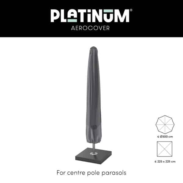 Platinum AeroCover Center pole parasol cover H165x25/35