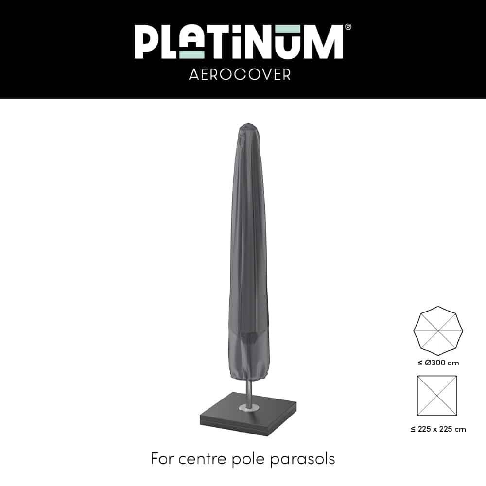 Platinum AeroCover Center pole parasol cover H165x25/35