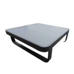 Verona Set Square Table - Charcoal Frame