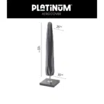Platinum AeroCover Center pole parasol cover H165x25/35