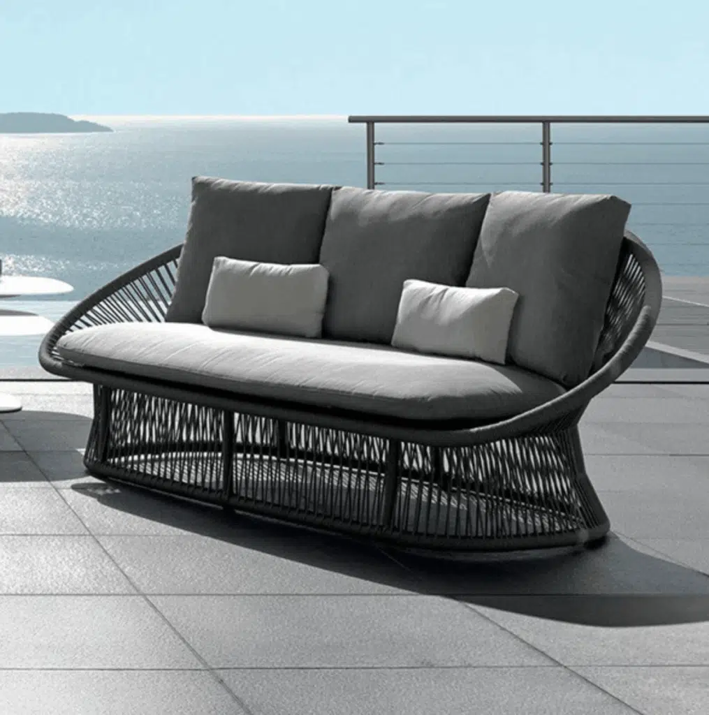 Spade Alu Round Rope Collection_Two Seater Sofa_Garden Furniture For Sale Dublin Ireland