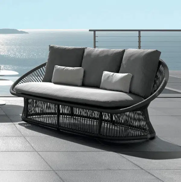Spade Alu Round Rope Two Seat Sofa