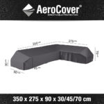 AeroCover - Lounge Furniture Cover L-Shape Large 350x275x90x30cm