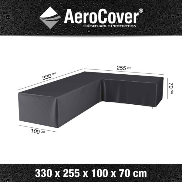 AeroCover Garden Furniture Cover L-Shape Right 330x255x100x70cm