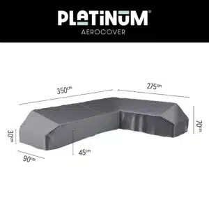 Platinum AeroCover Lounge Platform Cover 350x275x90xH30/45/70 Right