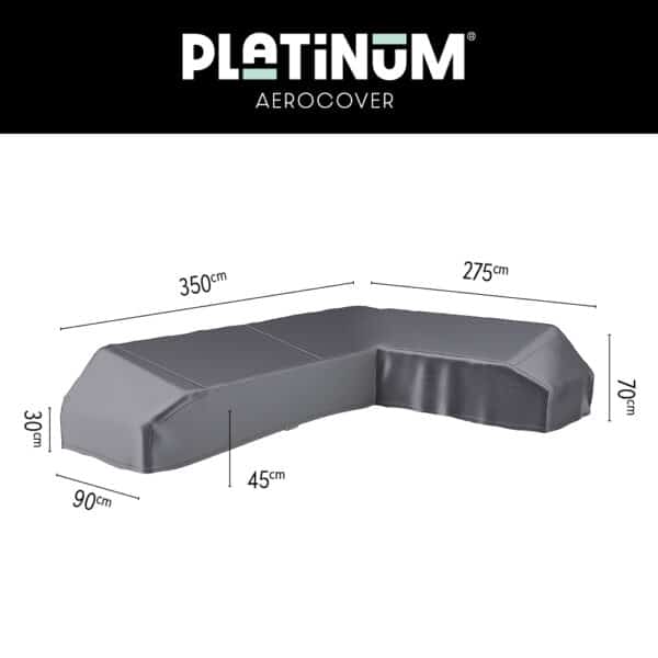 Platinum AeroCover Lounge Platform Cover 350x275x90xH30/45/70 Right