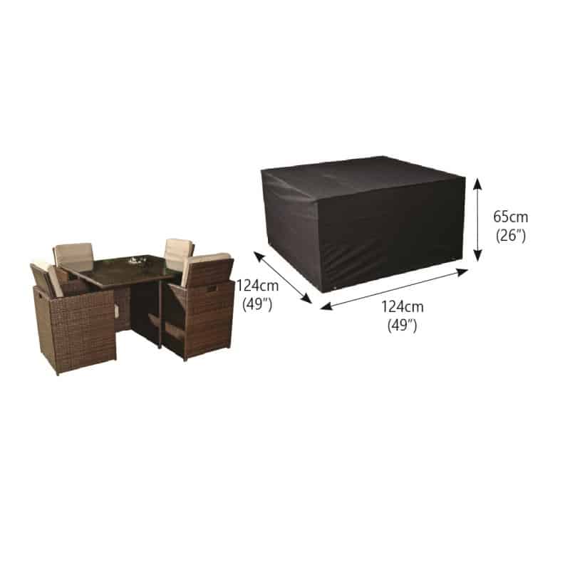 4 Seater Cube Set Furniture Cover 124x124x65cm