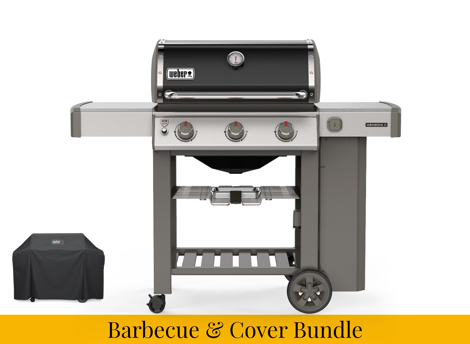 Weber Genesis II E-310 Black With With BBQ Cover Bundle