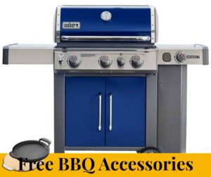 Weber SP335 Ocean Blue & Free BBQ Accessories - Weber Gas Barbecues For Sale Dublin Ireland